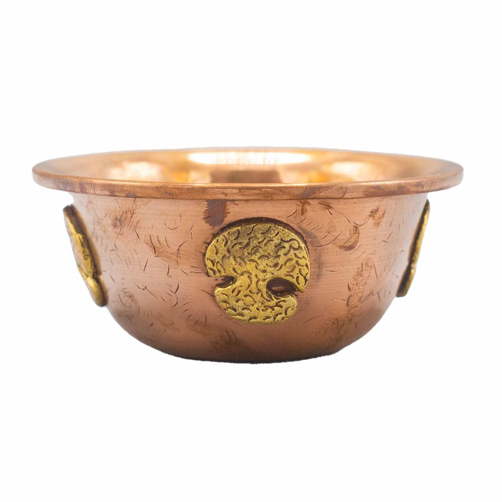 Copper Ritual Bowl with Tree of Life Design for Home and Altars