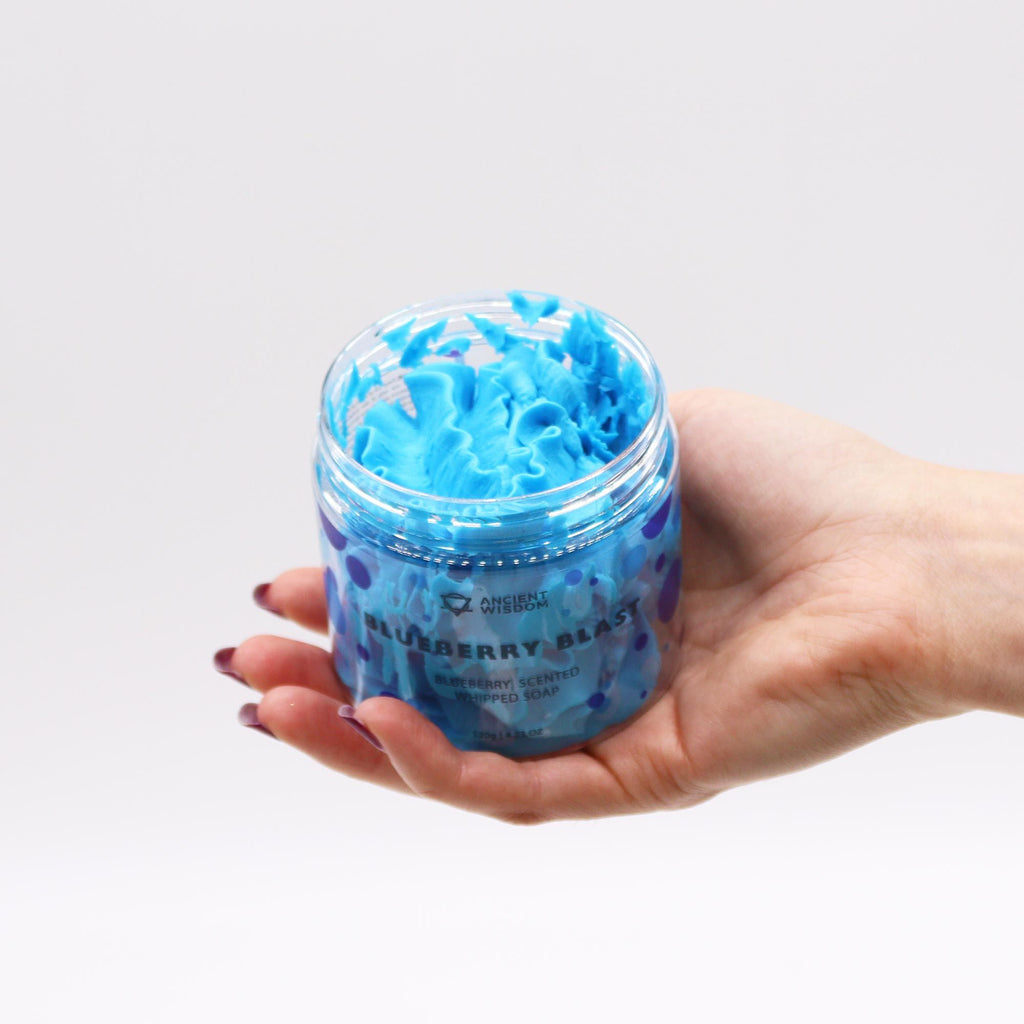 Blueberry Whipped Soap 120g for Nourishing Bath and Body Care