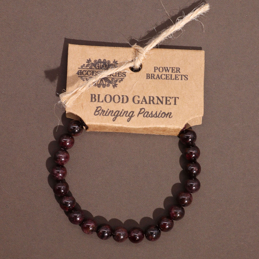 Power Bracelet Blood Garnet for Style and Positive Energy Boost