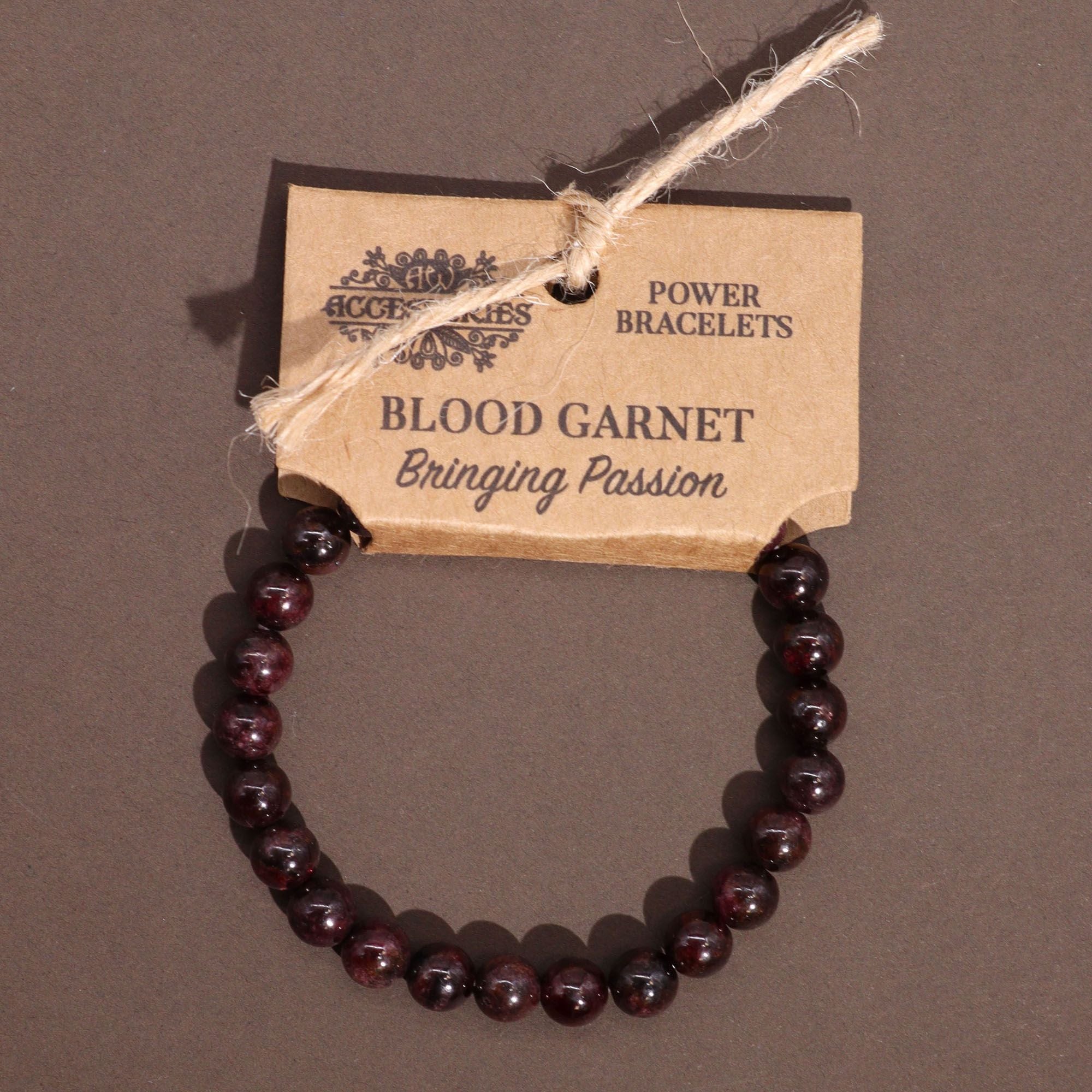 Power Bracelet Blood Garnet for Style and Positive Energy Boost