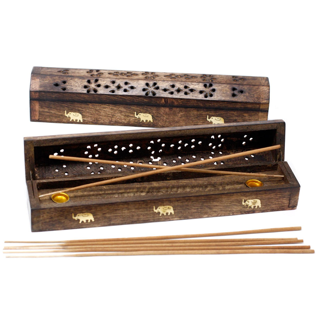 Smoke Boxes Made from Natural Mango Wood for Incense Burning