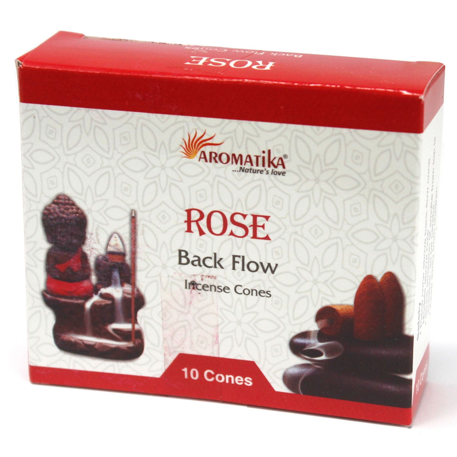 Aromatica Backflow Incense Cones Rose for Relaxing Atmosphere