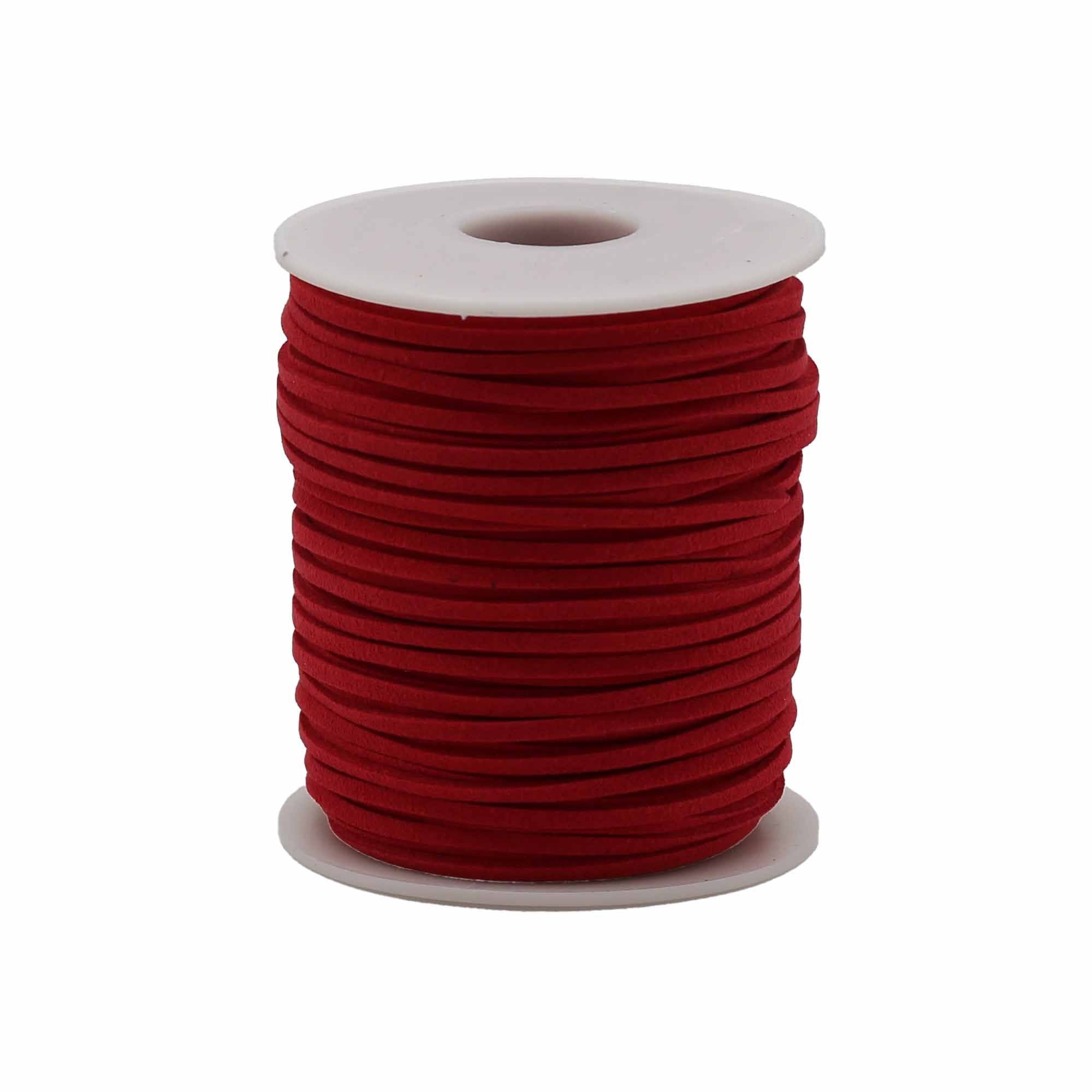 Red Bulk Roll Pendant Cord 2.5mm x 45m for Creative Crafting