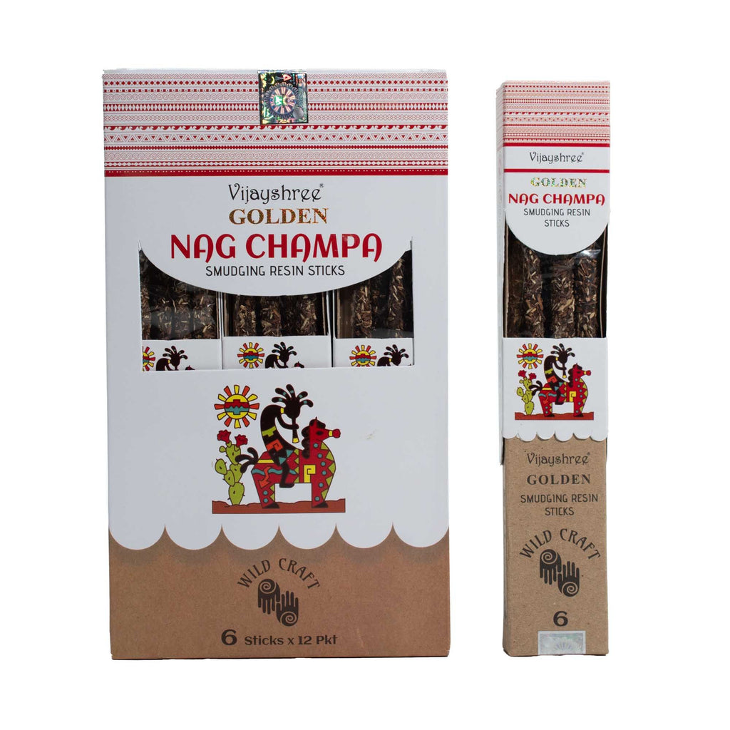 Golden Nag Champa Smudging Resin Sticks in 30g Pack