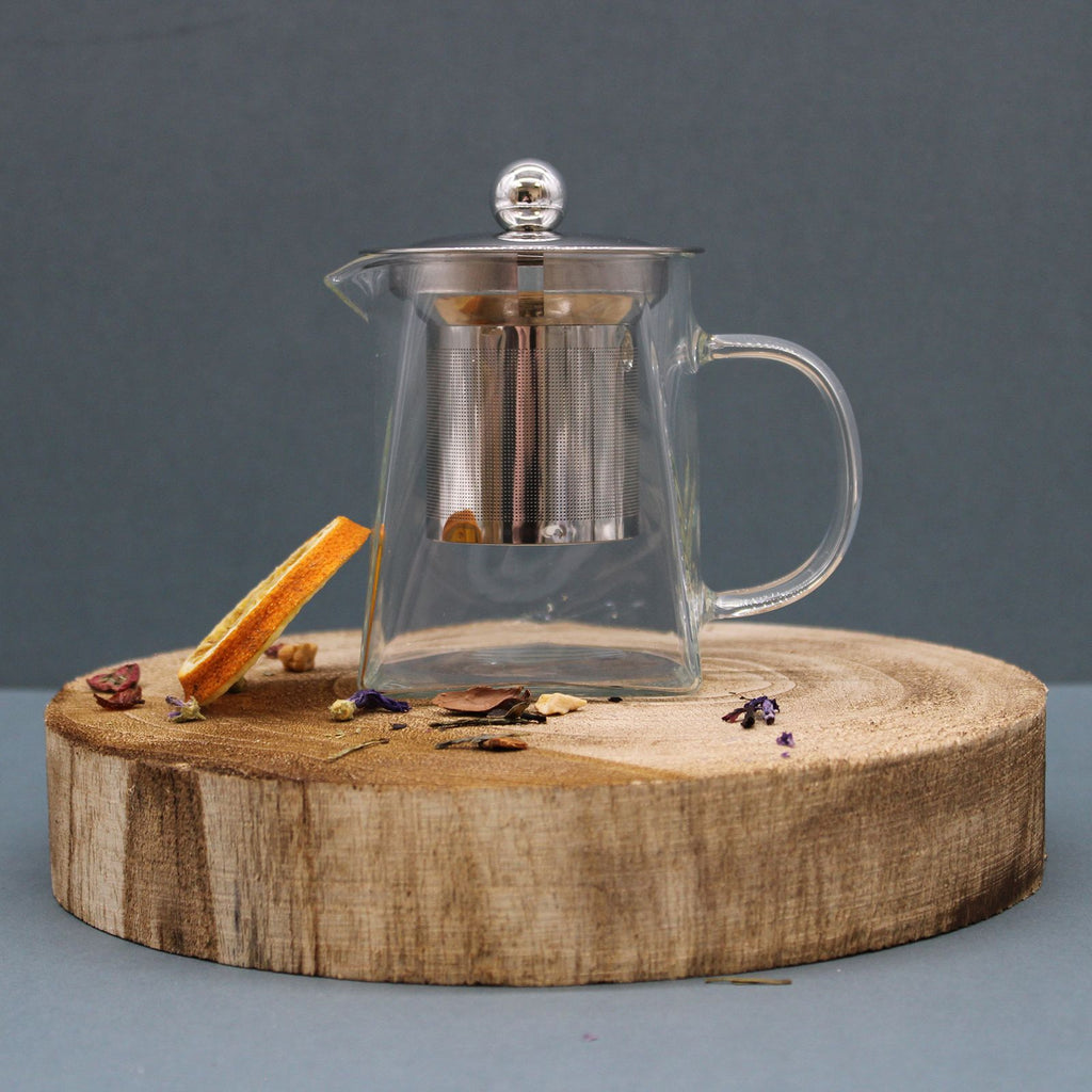 Glass Infuser Teapot in Tower Shape for Loose Leaf Tea 350ml