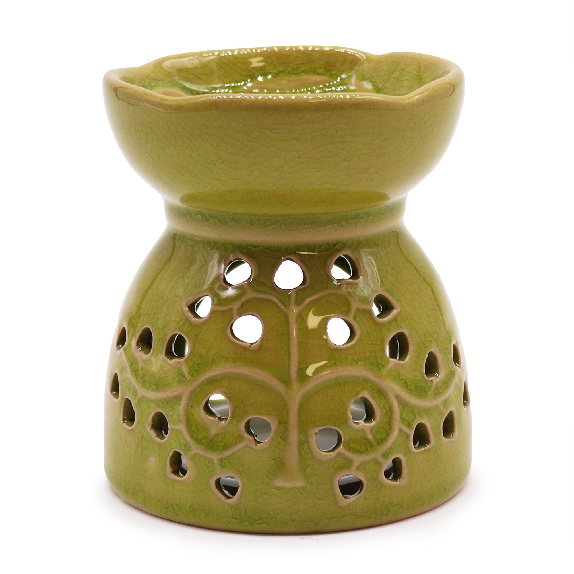 Tree of Life Oil Burner Lime for Fragrance and Home Decoration