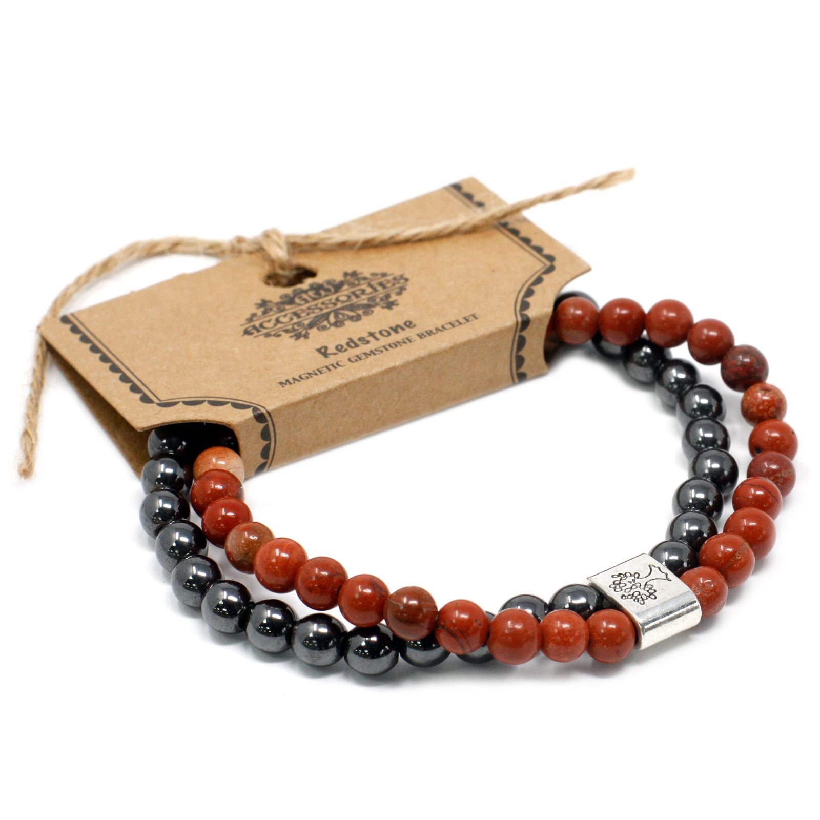 Magnetic Gemstone Bracelet in Redstone for Stylish Occasions