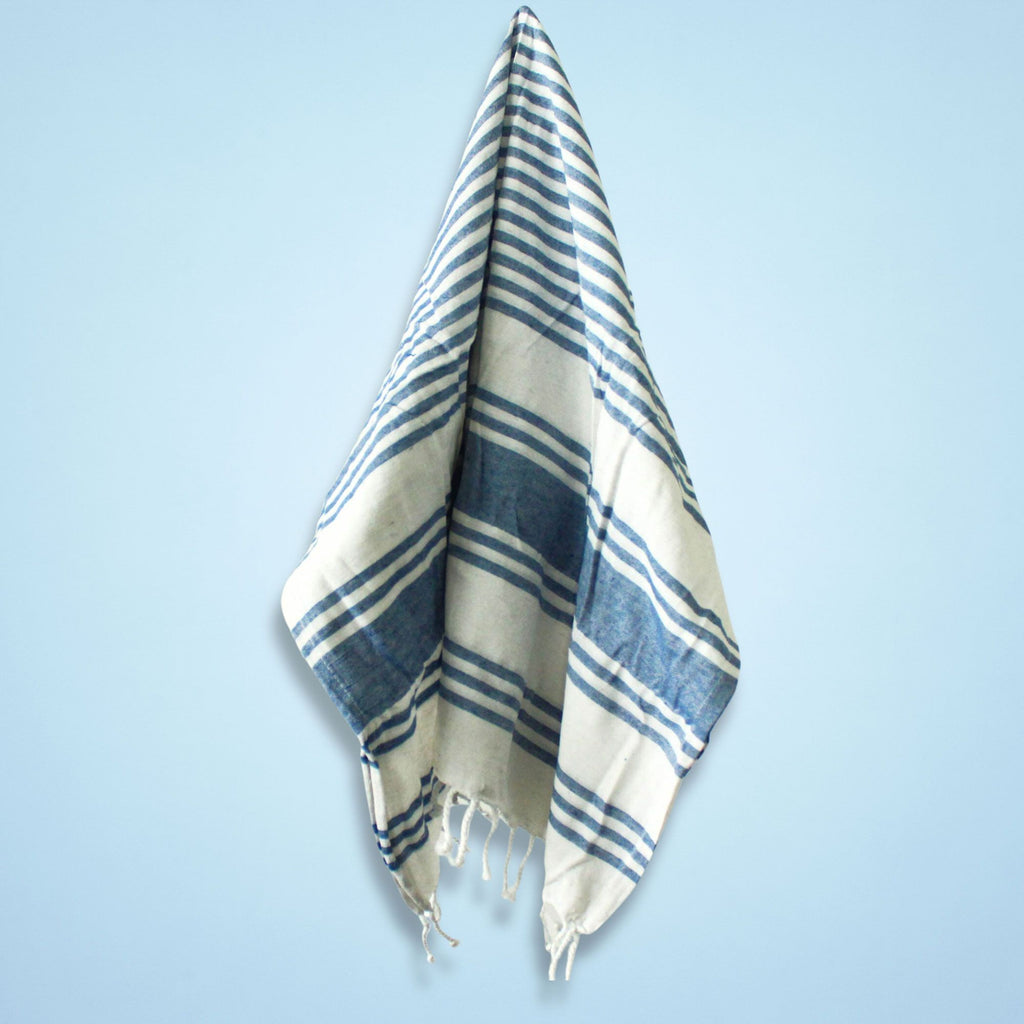 Hamman Spa Towel in Ocean Blue for Ultimate Bathing Comfort