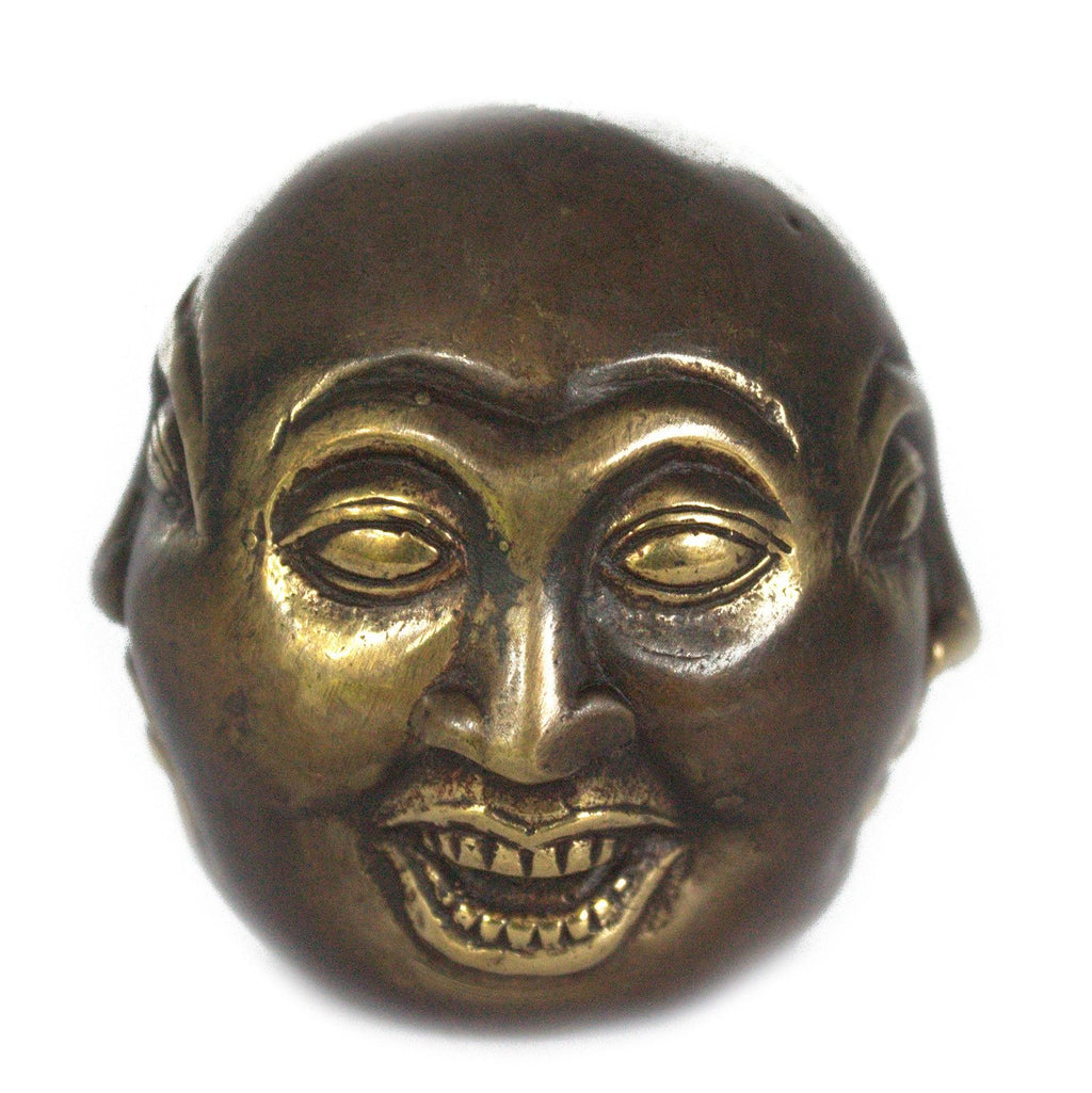 Fengshui Four Face Buddha 6cm Brass Decor for Home Serenity and Calm