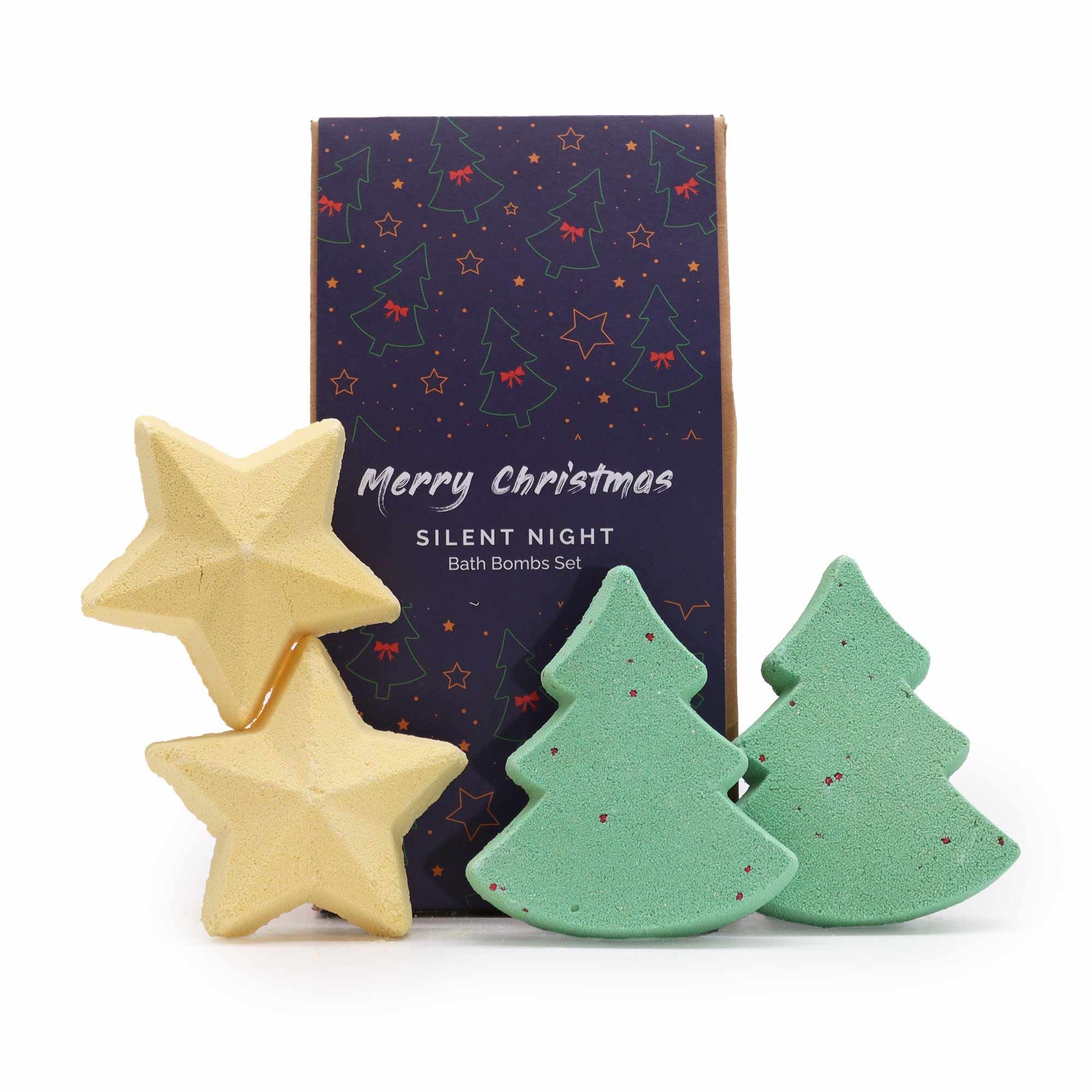 Silent Night Christmas Bath Bomb Gift Pack with Festive Fragrances