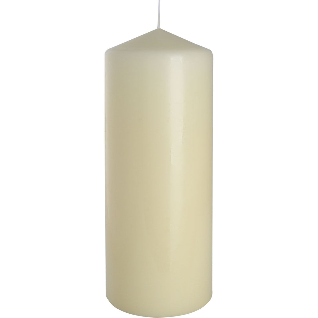 Ivory Pillar Candle 80x200mm with 90 Hour Long Lasting Burn Time