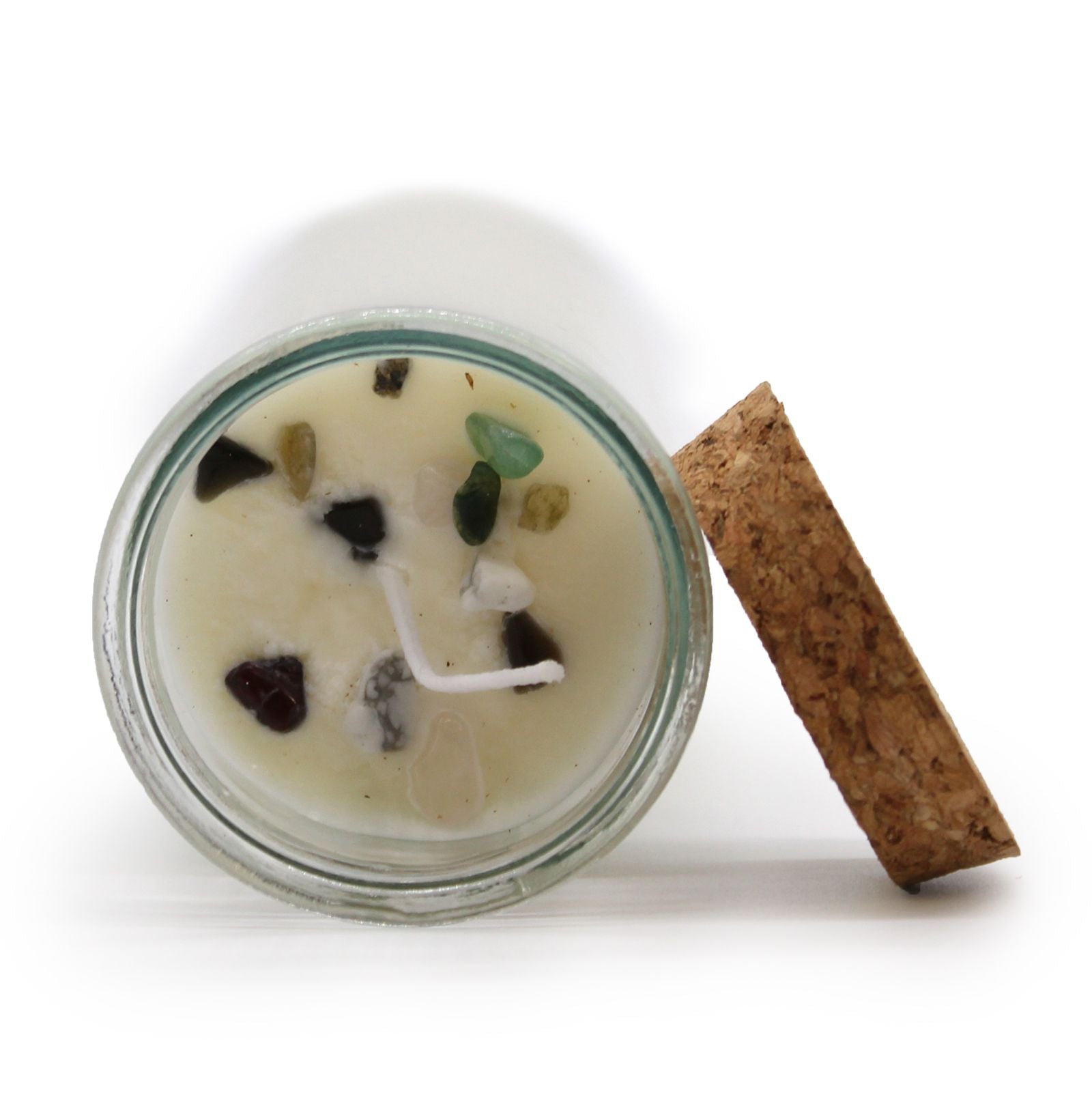 Magic Spell Candle Seduction with Gemstones and Ylang Ylang Aroma