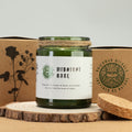 Greenman Woodwick Soy Candle Midnight Rose in Deep Green Jar