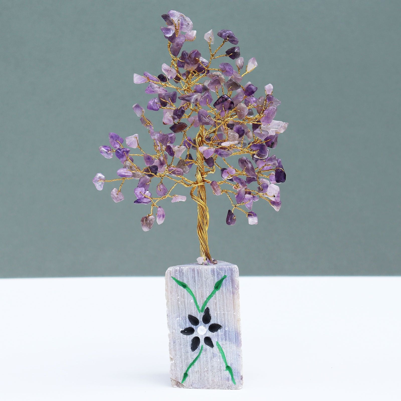 Amethyst Gemstone Tree with 160 Stones for Home Decor