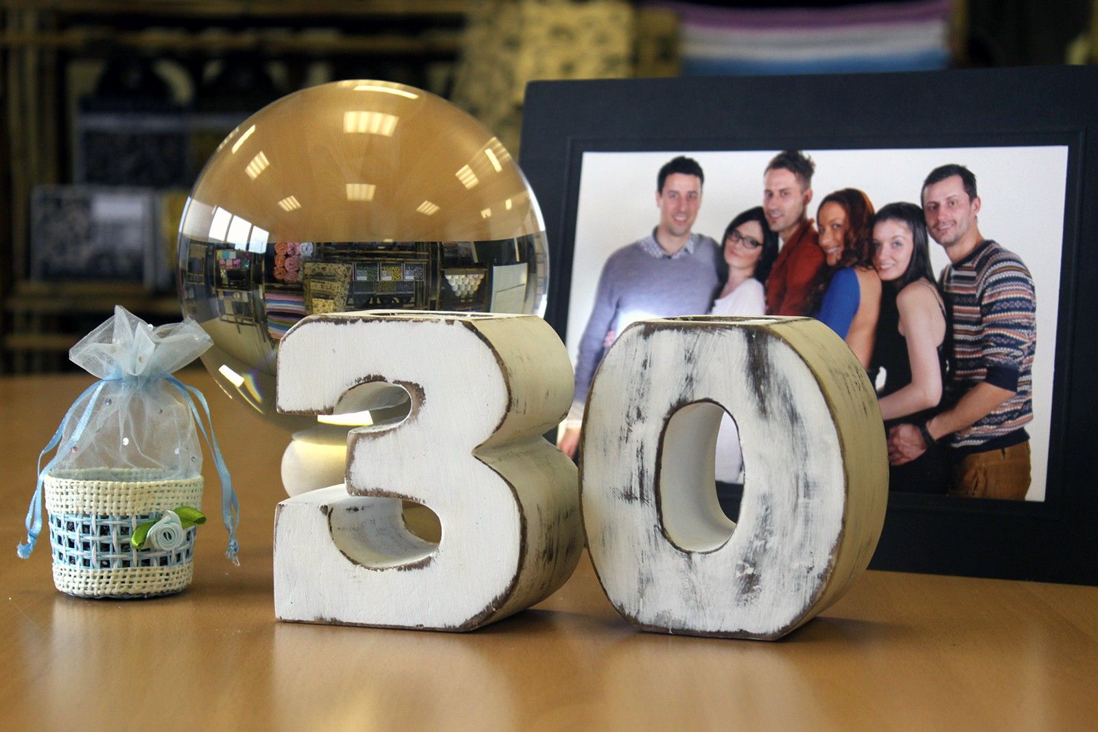 Wooden Birthday Number Candle Holder No.3 for Celebrations