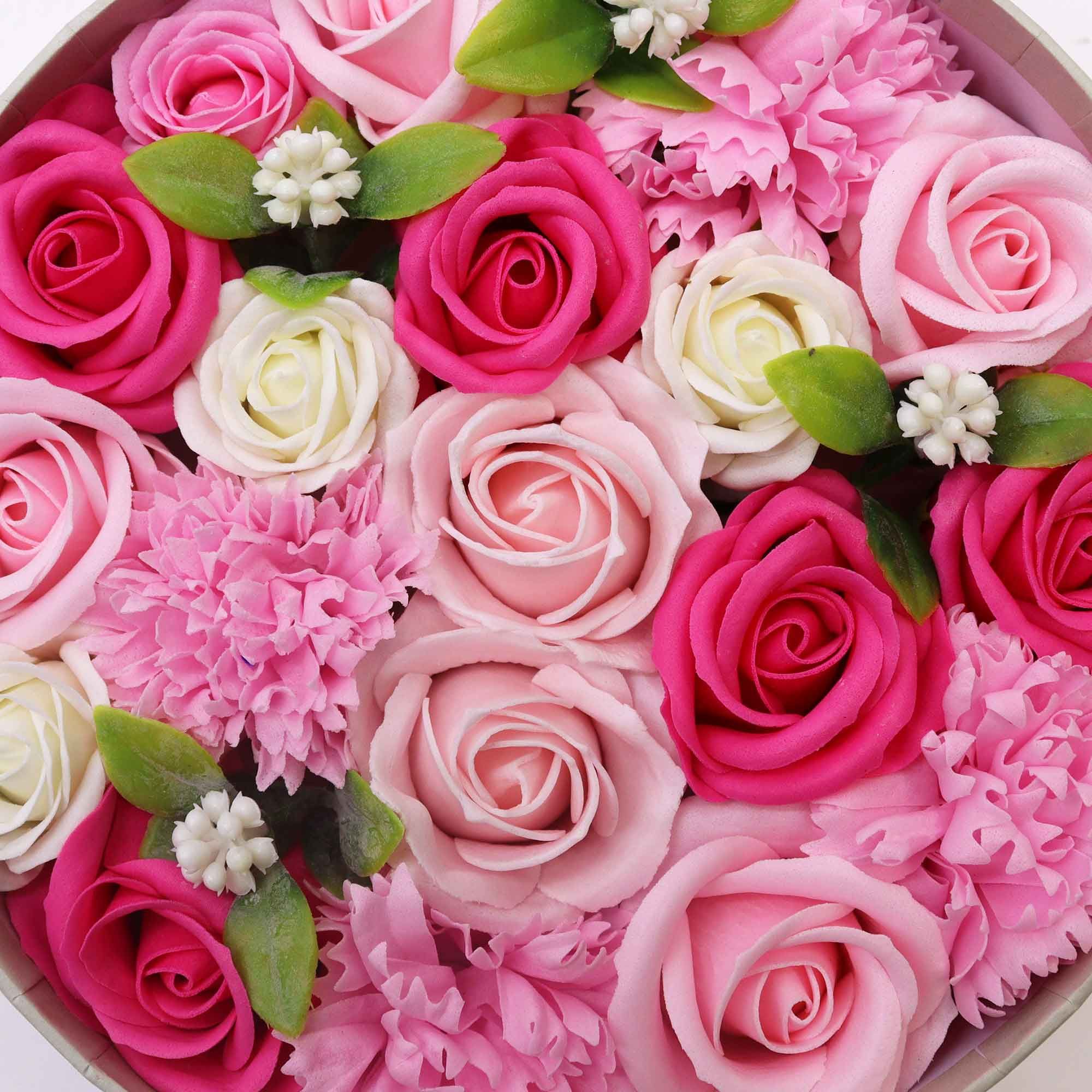 Round Box Baby Blessings Pinks Soap Flowers Gift Box for Occasions