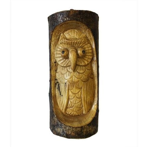 Owl in Trunk Tree Carving for Unique Indoor and Outdoor Decor