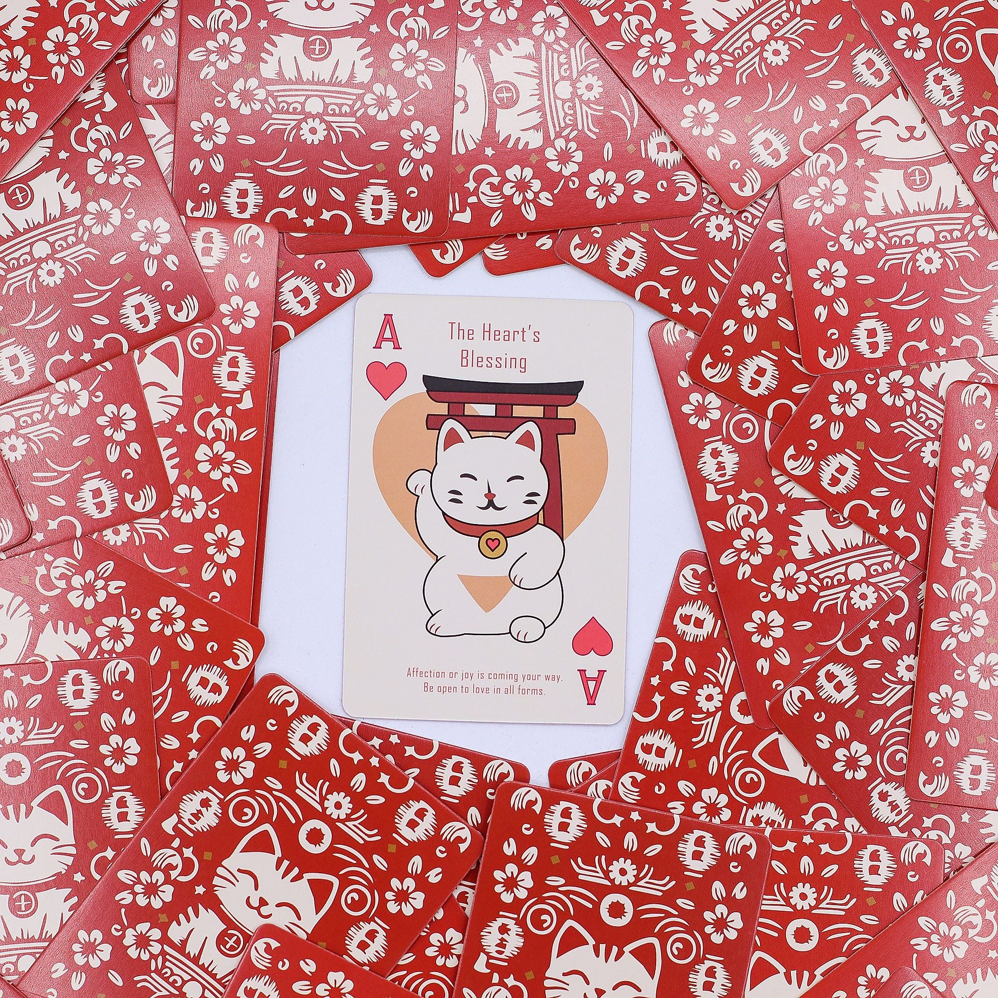 Fortune Cats Playing Cards and Oracle Cards Maneki Neko Deck
