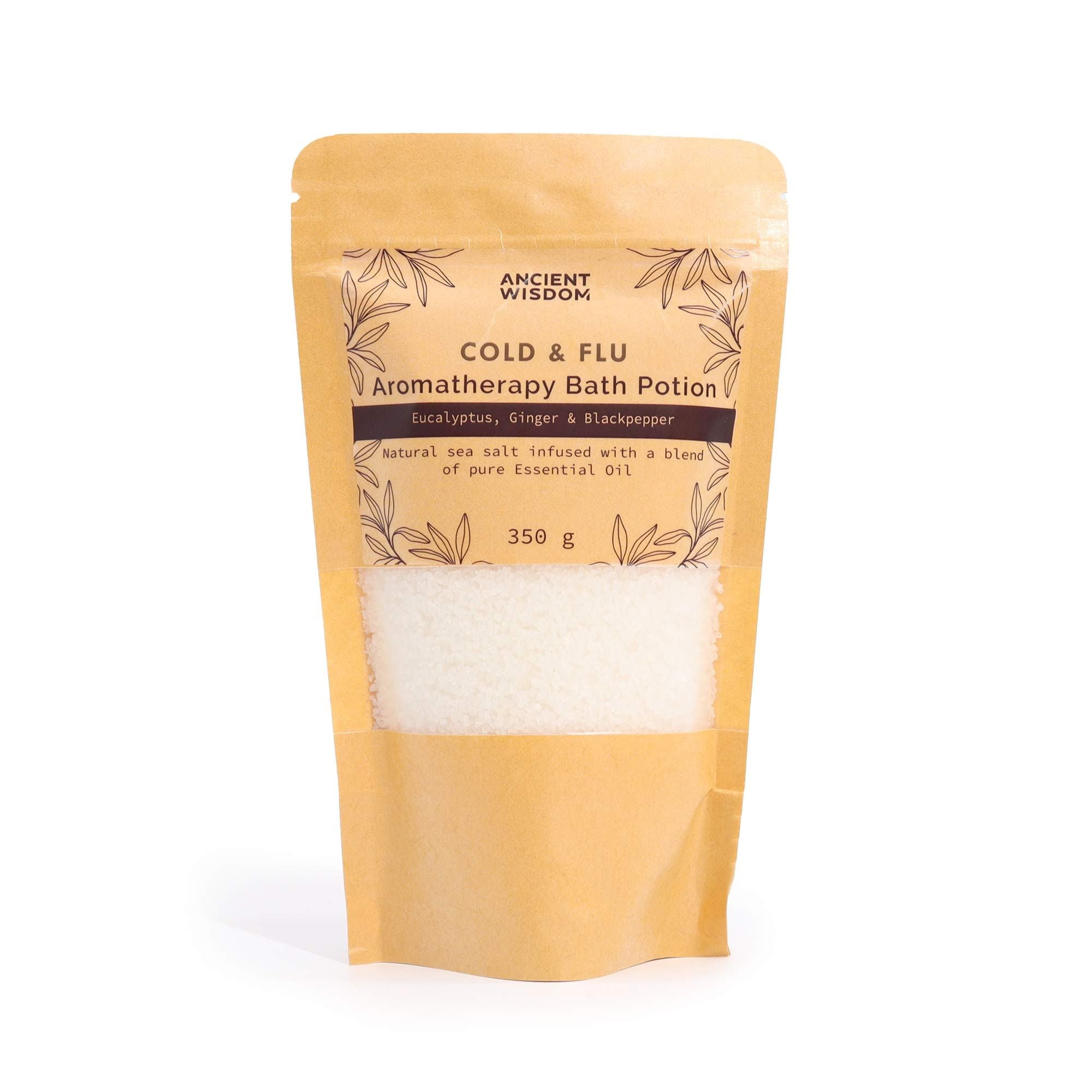 Aromatherapy Bath Potion 350g in Kraft Bag for Colds and Flu Relief