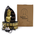 30cm Golden Buddha Tabletop Water Feature with Pouring Pots Design