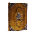Hefty Coffee Tan Book with Zinc Owl Decor and 200 Pages