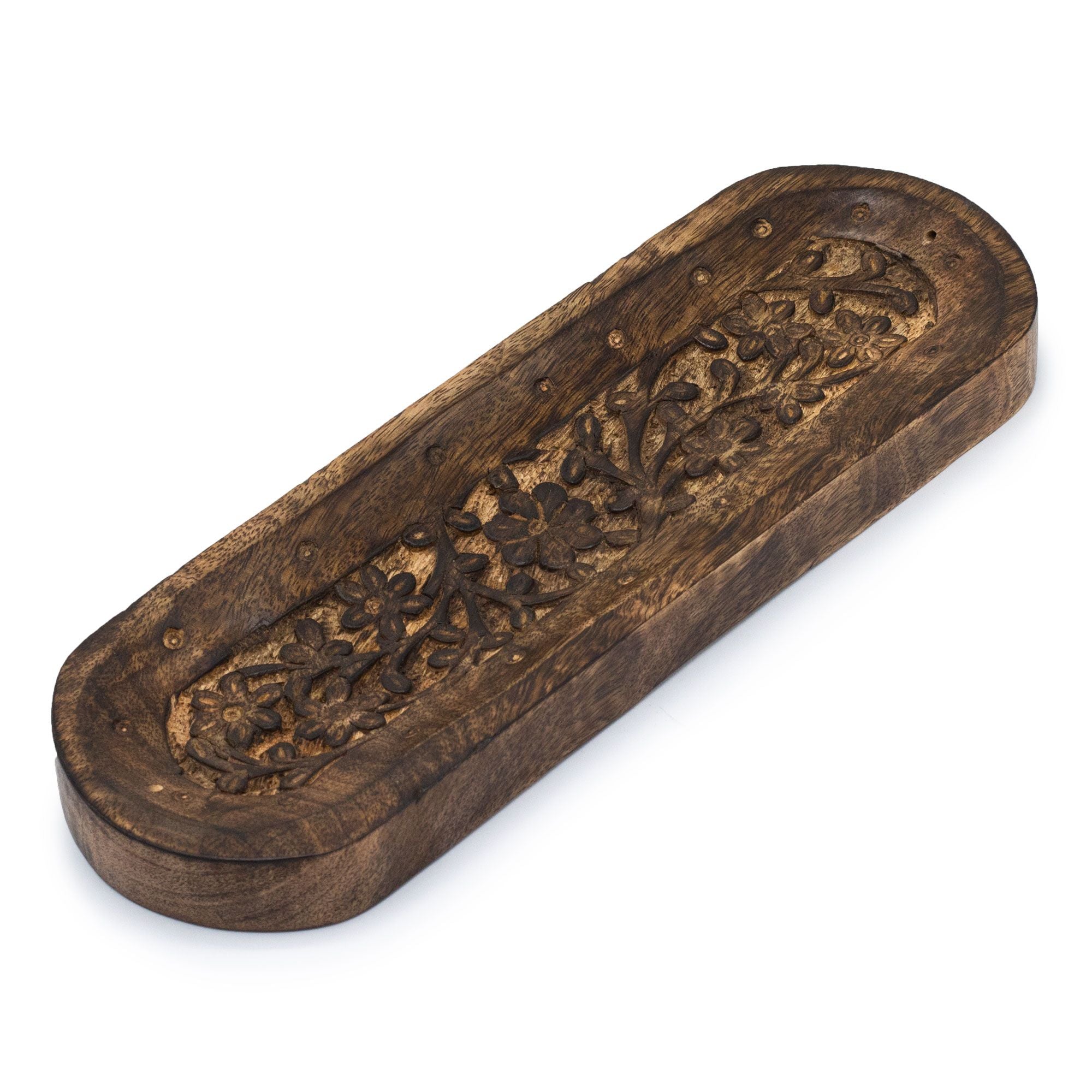 Large Incense Tray 30x10cm with Stunning Flower Design
