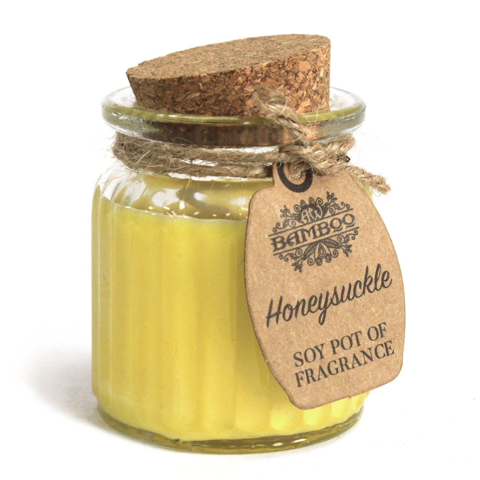 Honeysuckle Soy Pot of Fragrance Candles with Cork Lid Design