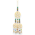 Indian Chimes Brass Tri Pentagram with 7 Bells for Tranquil Spaces