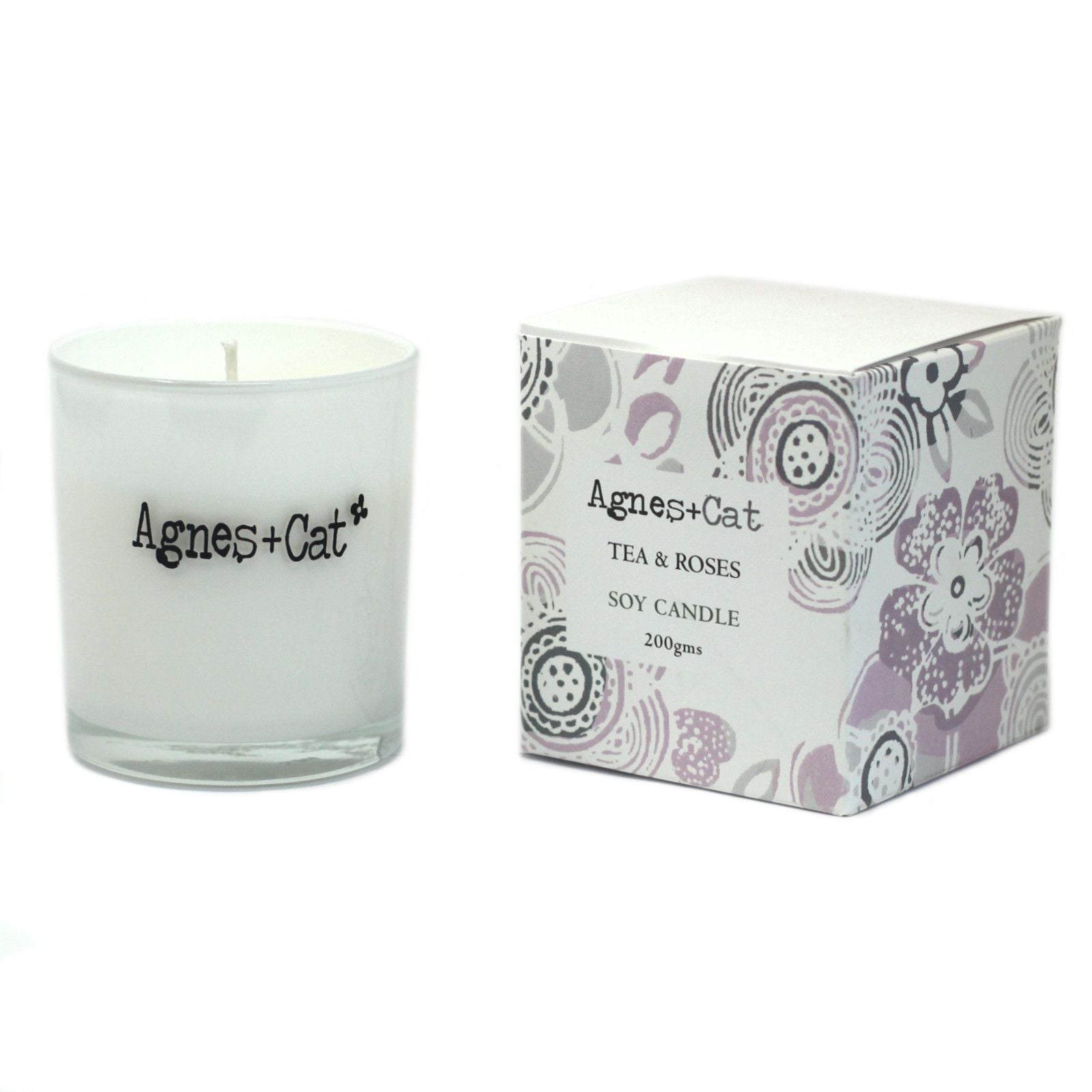 Agnes + Cat Votive Candle Tea and Roses for Calm Relaxing Spaces