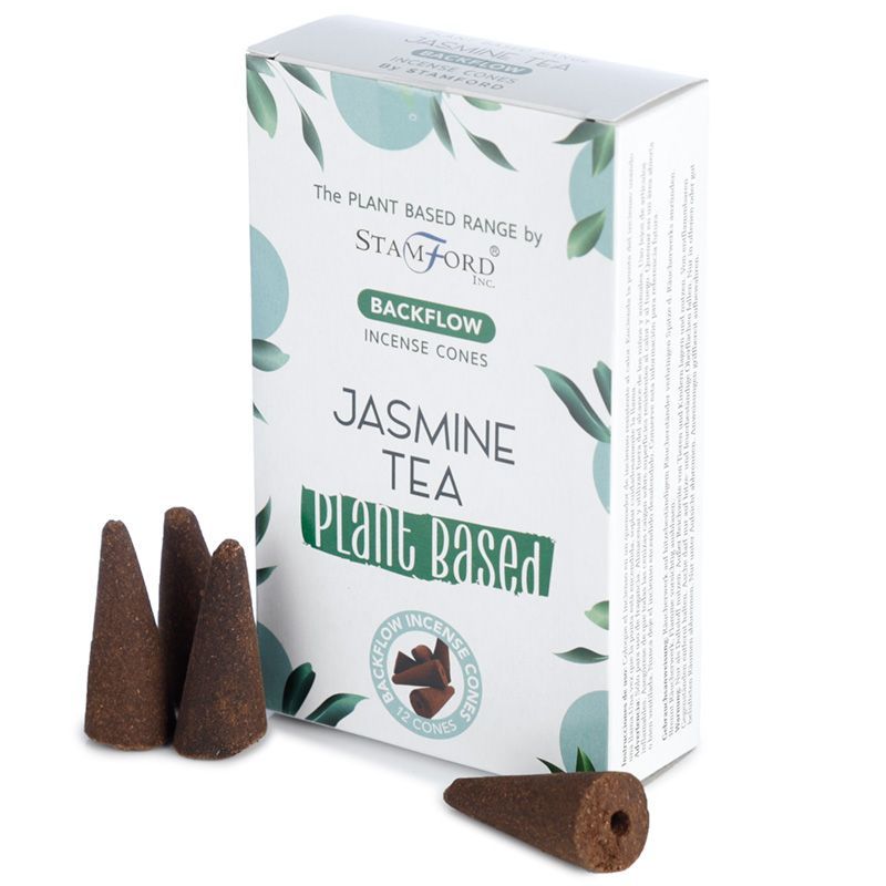 Plant Based Backflow Incense Cones Jasmine Tea for Home Fragrance