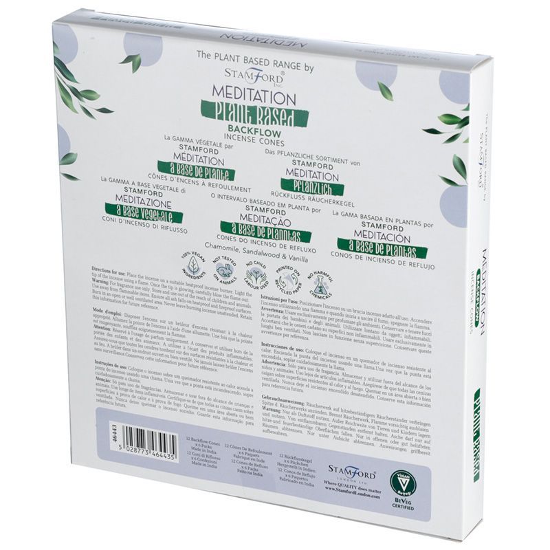 Plant Based Backflow Incense Cones for Meditation and Yoga Use