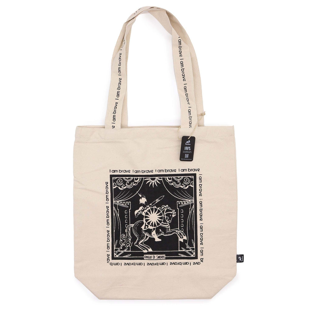 Hop Hare Tote Bag I am Brave for Everyday Empowerment and Style