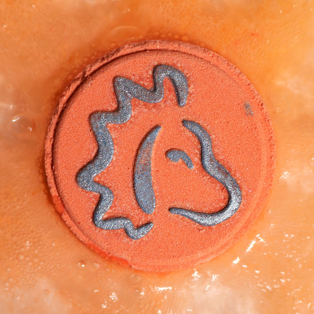 Zodiac Bath Fizzers Set with Horoscope for Leo Star Sign Soak