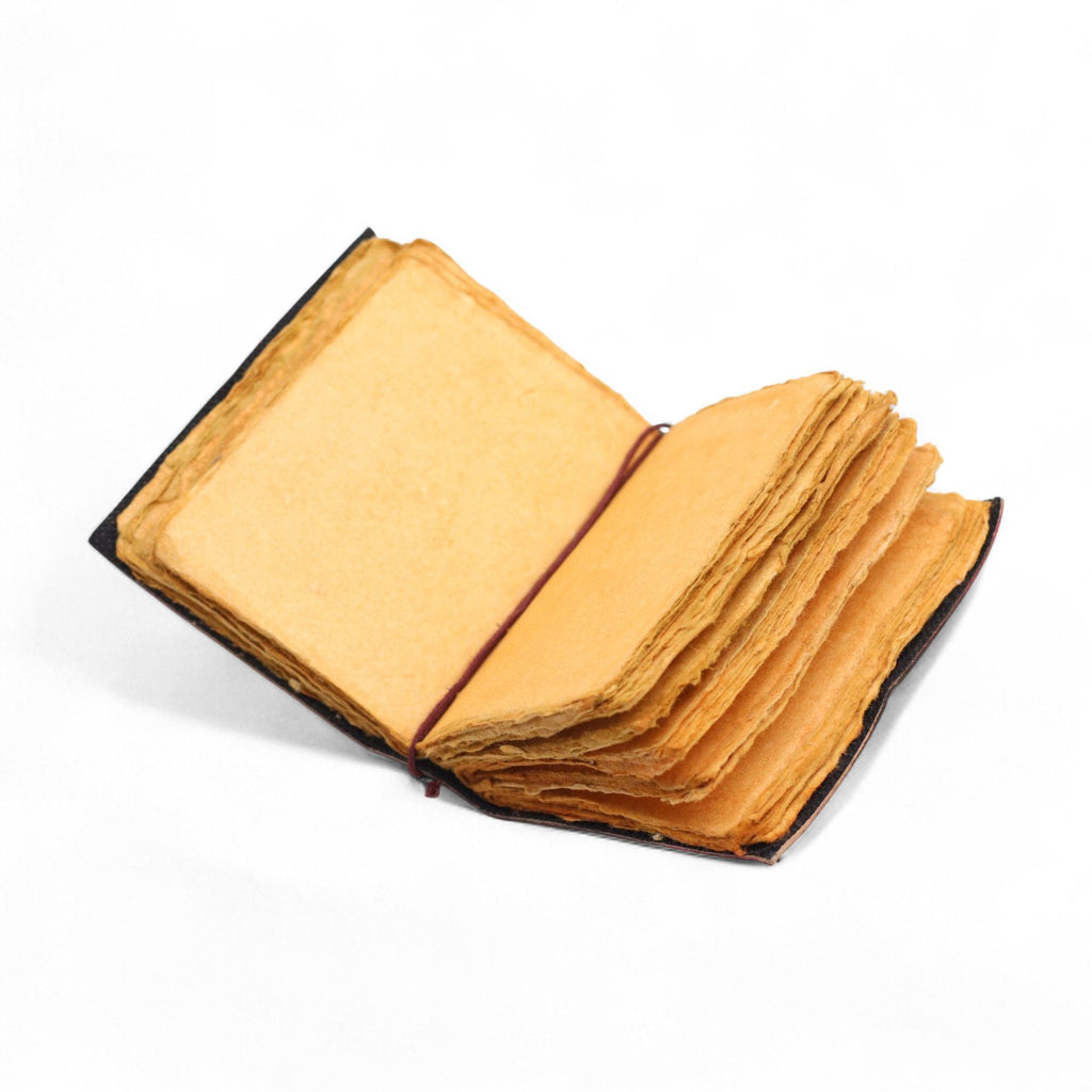Fat Deckled Edge Leather Notebook for Daily Reflection and Travel