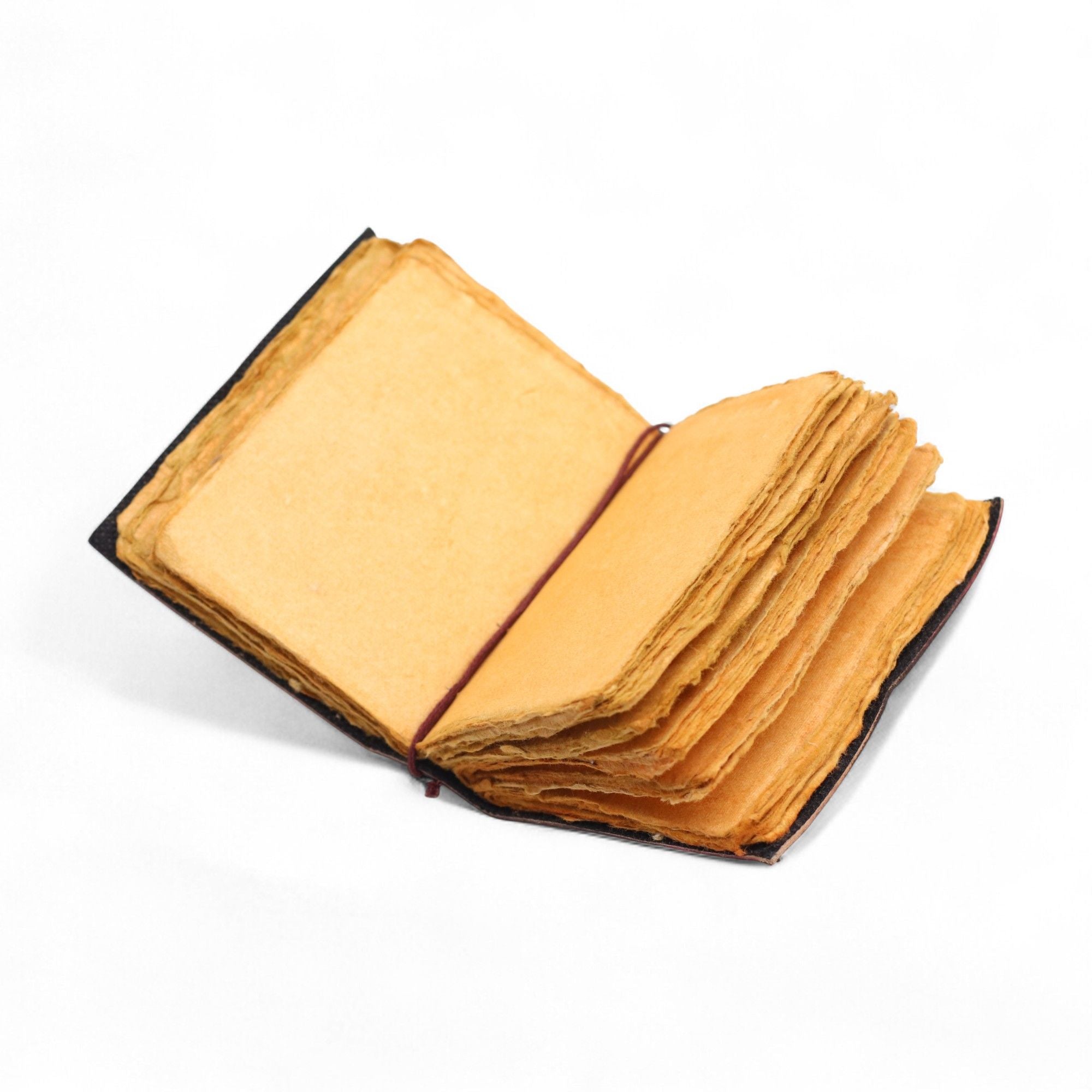 Fat Deckled Edge Leather Notebook for Daily Reflection and Travel