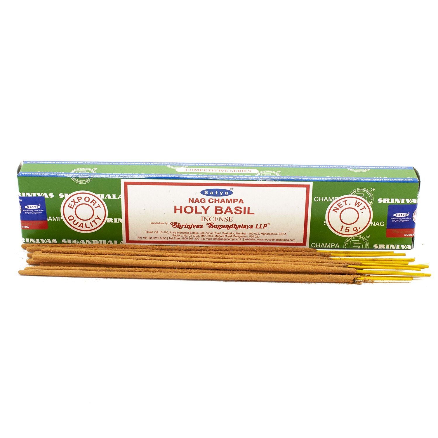Satya Incense Sticks 15g Holy Basil for Energising Home Aroma