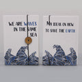 Waves in the Same Sea Notebook with Strap for Eco Friendly Use