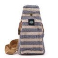 Body Cross Bag Natural Cotton in Tan and Navy for Everyday Use