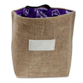 Natural Jute Cotton Gift Bag with Lavender Lining Large Size