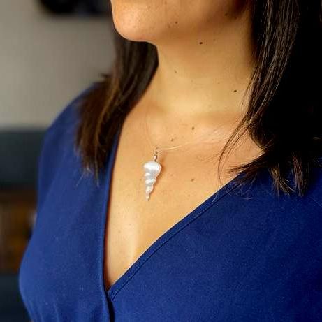 Selenite Spiral Pendant for Unique and Elegant Fashion Accessories