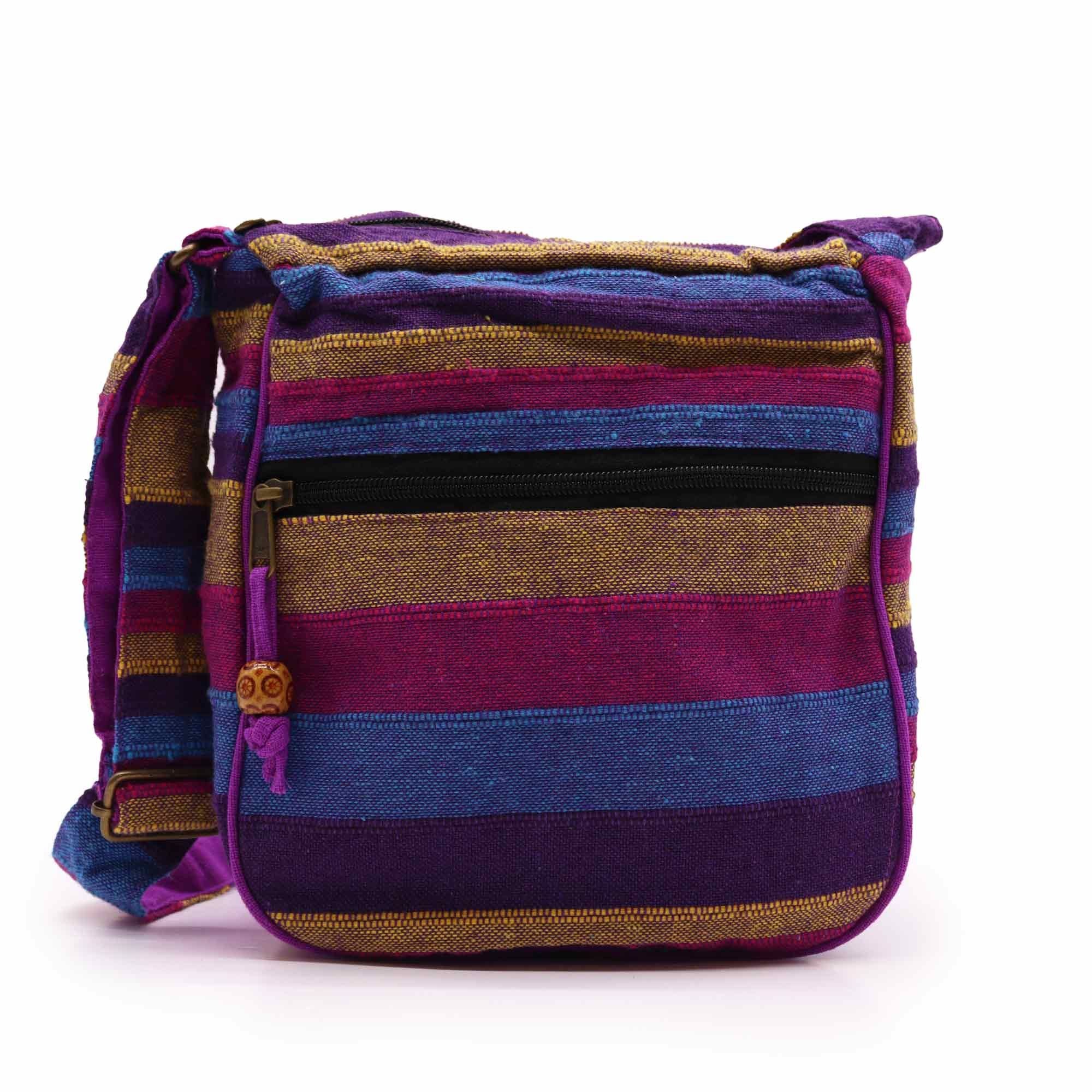 Lrg Nepal Sling Bag with Adjustable Strap in Wild Flowers Design