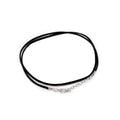Elegant Black Faux Leather Pendant Cord 2.5mm x 55cm for Jewellery