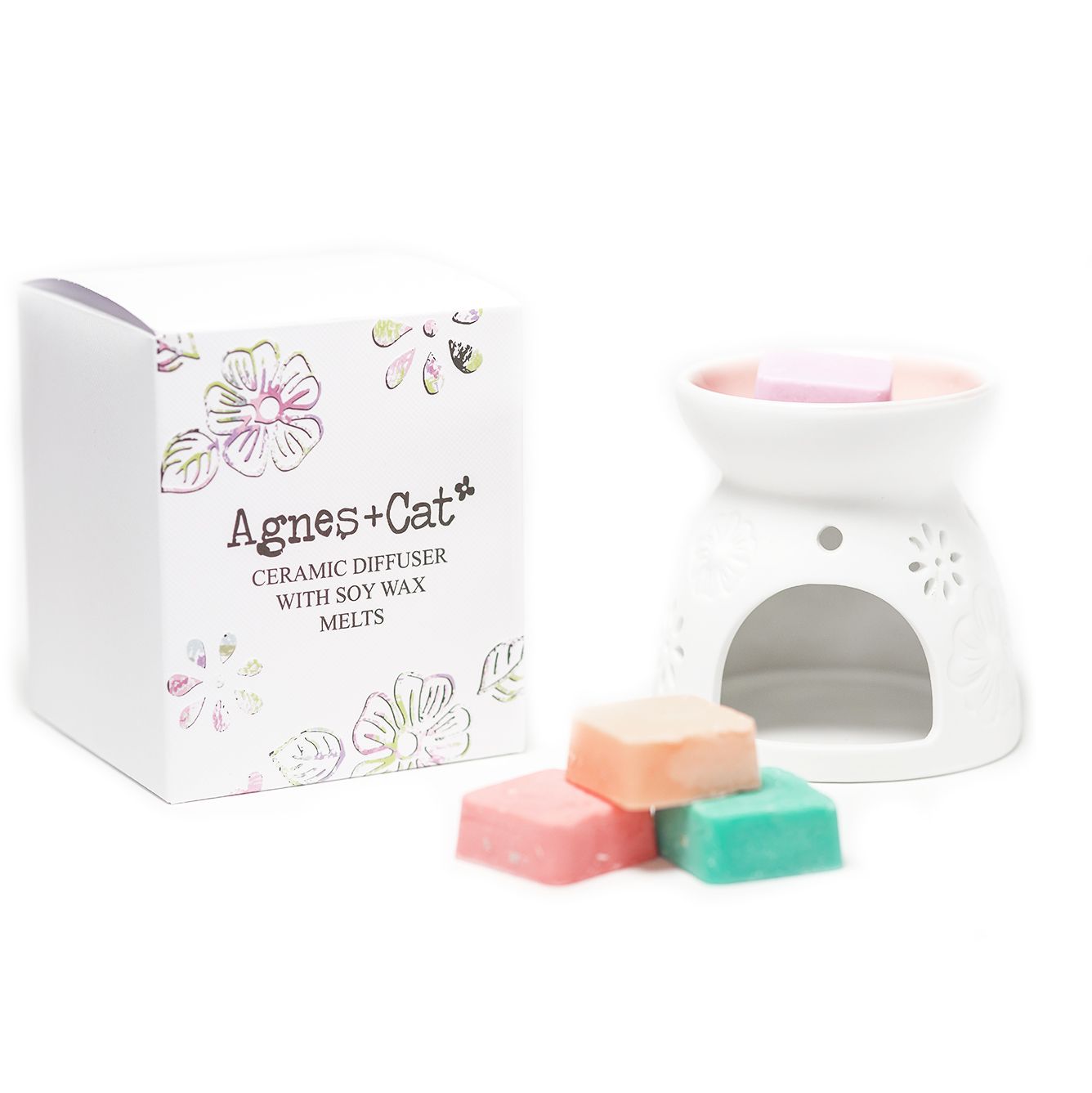 Agnes + Cat Wax Melter with Four Soy Wax Melts