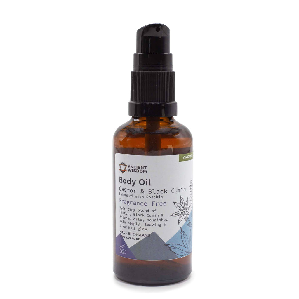 Organic Body Oil 50ml Rosehip Unfragranced for Sensitive Skin
