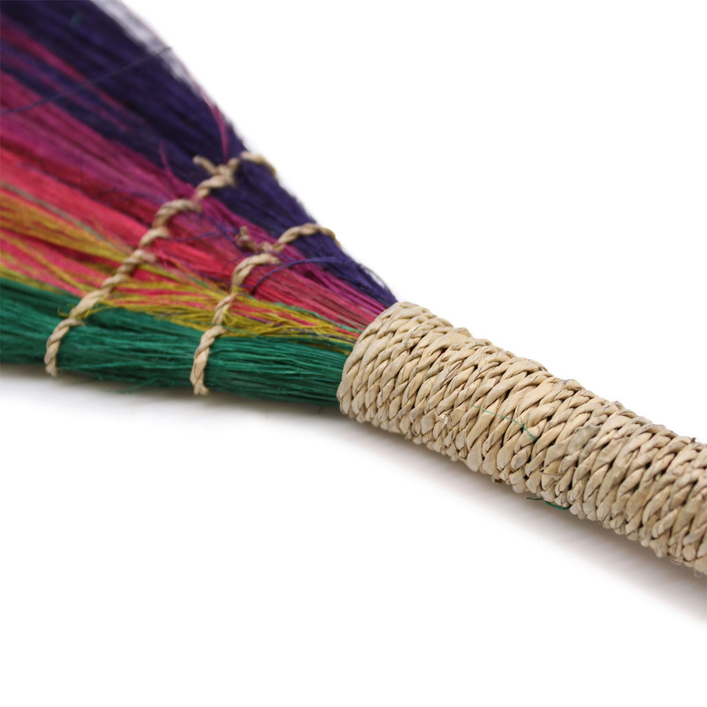 Set of 4 Rainbow Coloured Pampas Brooms for Home Decor
