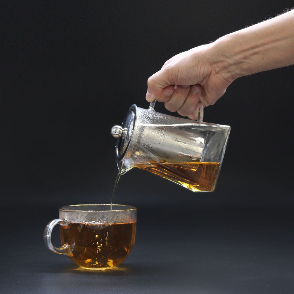 Glass Infuser Teapot in Tower Shape with 780ml Capacity