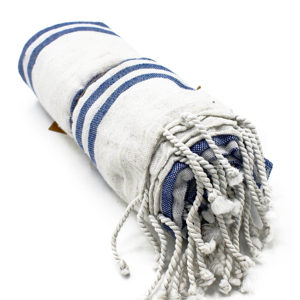 Hamman Spa Towel in Ocean Blue for Ultimate Bathing Comfort