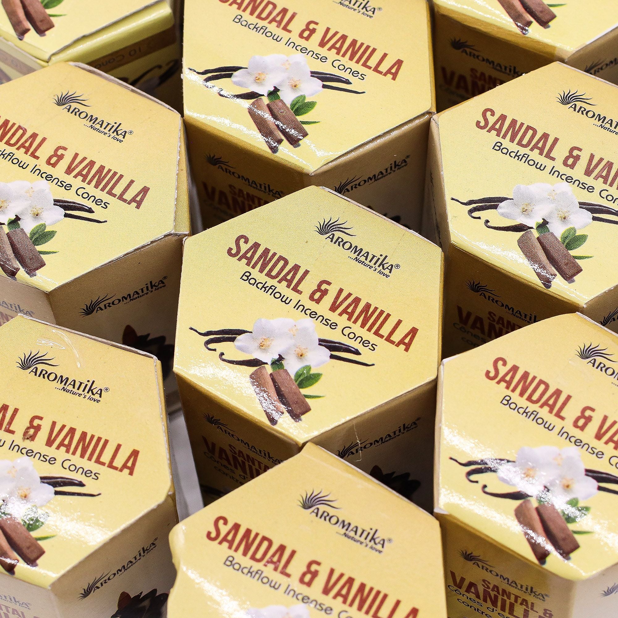 Pack of 10 Masala Backflow Incense Cones Sandalwood & Vanilla