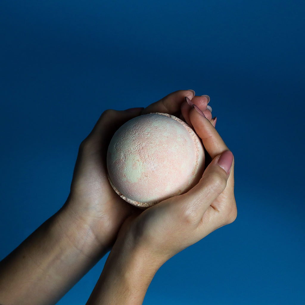 Set of 3 Jumbo Peach Sangria Bath Bombs for Refreshing Soak