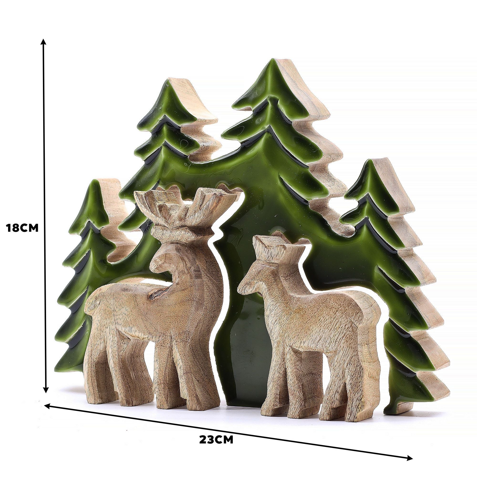 Lost in the Forest Two Deer 3D Wooden Decoration for Home Decor